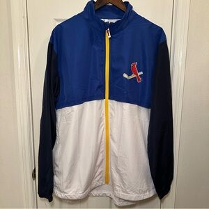 St. Louis Cardinals Blues Crossover Jacket Mens XL Hockey Stick Logo Windbreaker